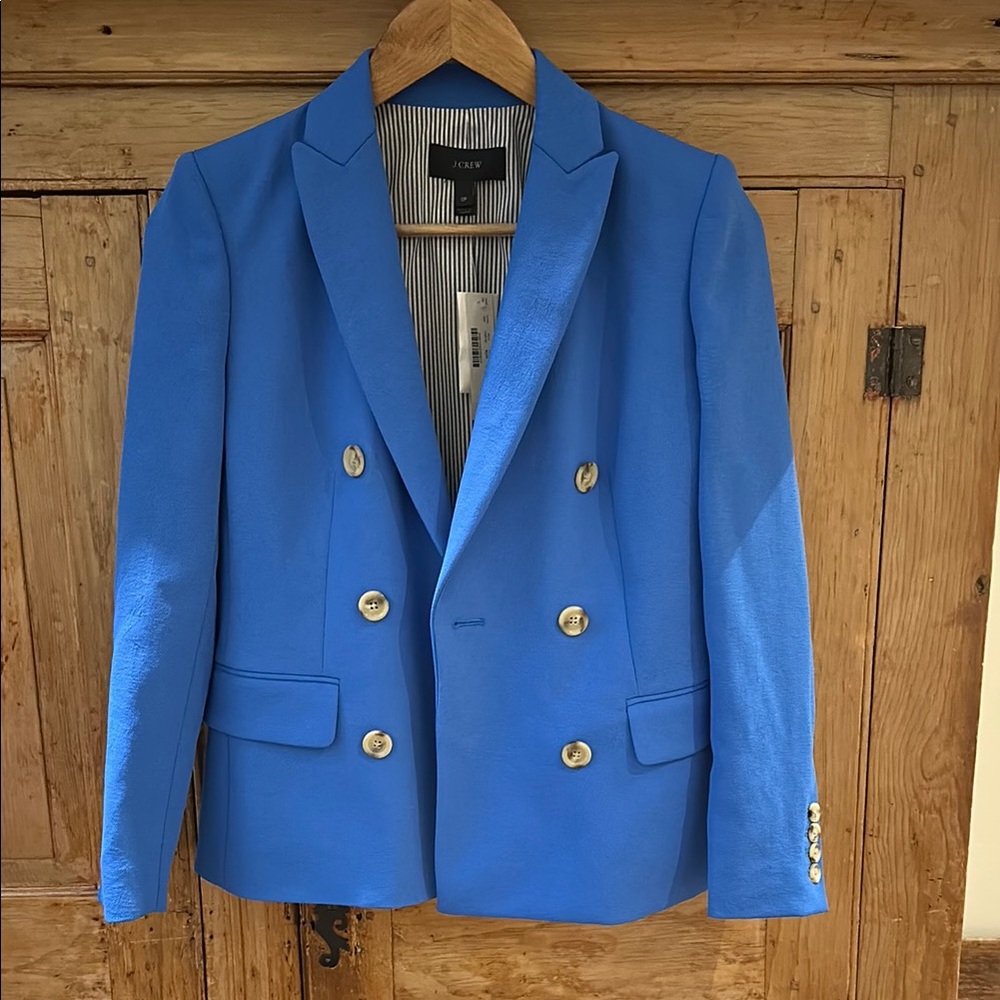 J.Crew Blue Double-Breasted Blazer